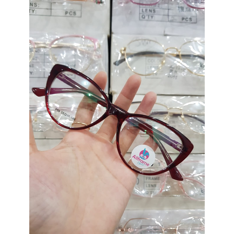 kacamata oval plastik tebal lebar P59 anti radiasi blueray photocromic bluechromic