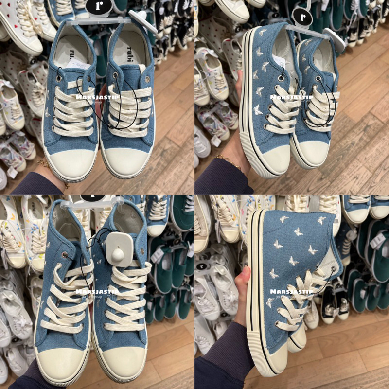 Sneakers Rubi Shoes Harlow Lace Up Butterfly New