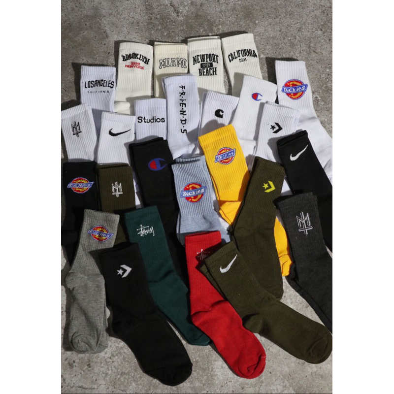 socks maternal botleg army/grey/putih kaus kaki mater-nal logo botleg ya