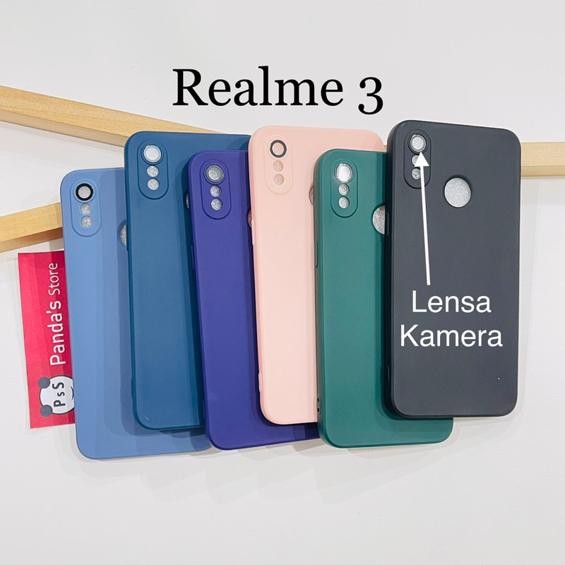 Case Realme 3 Lenspro Makaron Full Color Softcase Pro Lensa