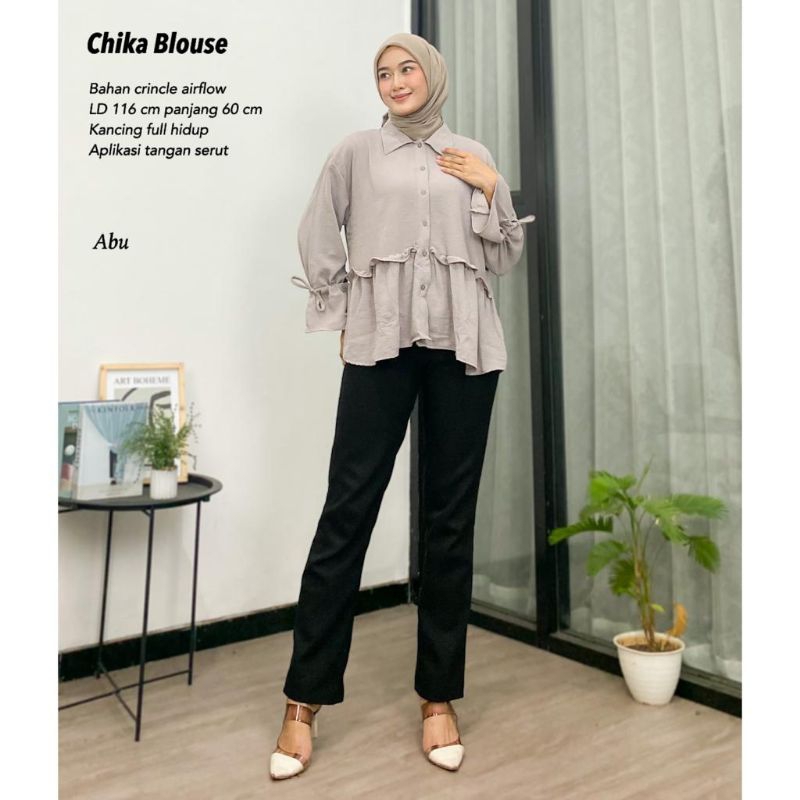 Blouse JUMBO Airflow Lengan Puff - CHIKA BLOUSE //JF5455