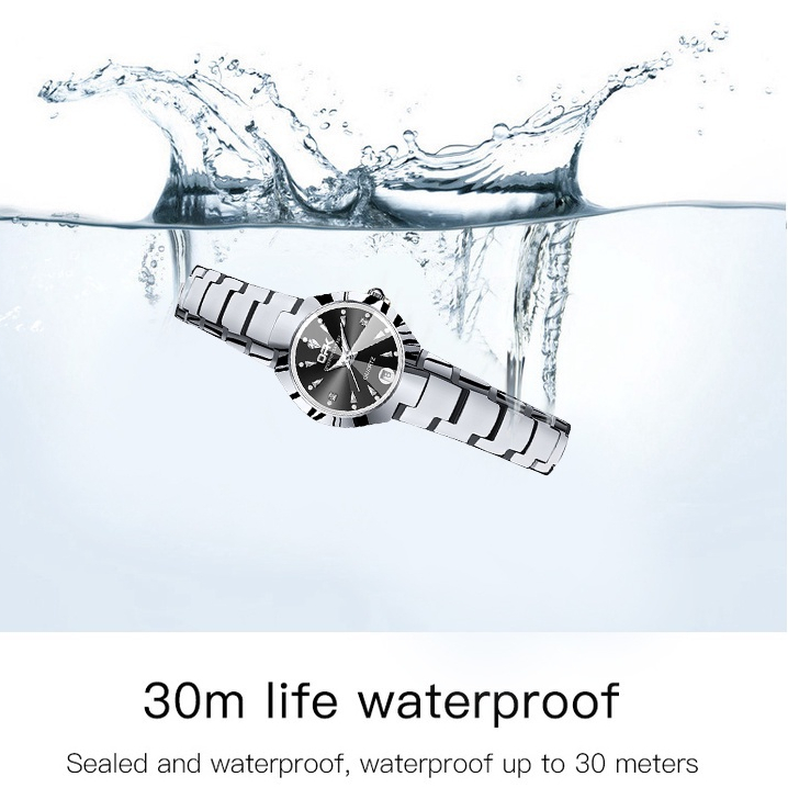 OPK Jam Tangan Wanita Anti Air Original Branded Cewek Anti Air  Kuarsa Stainless Steel Rantai Terbaru 2024 Model 8105-4