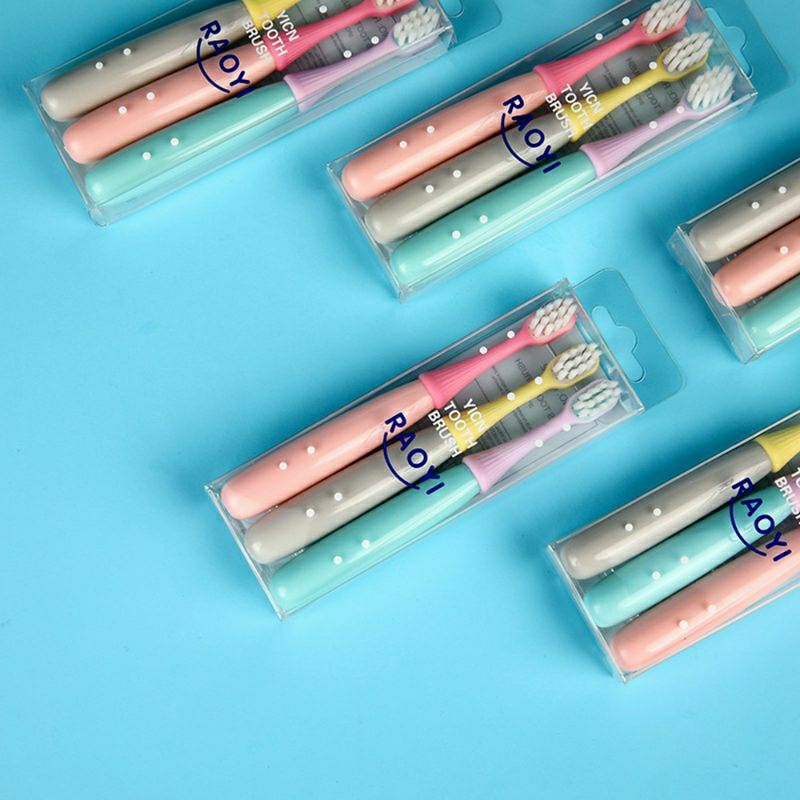 Sikat Gigi  bayi Raoyi Yicn Tooth Brush lembut isi 3 Warna-warni