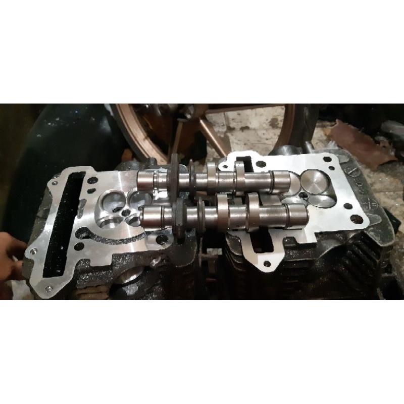 PROMO set head satria fu 25 22 24 22 1 set dengan noken as custom bering