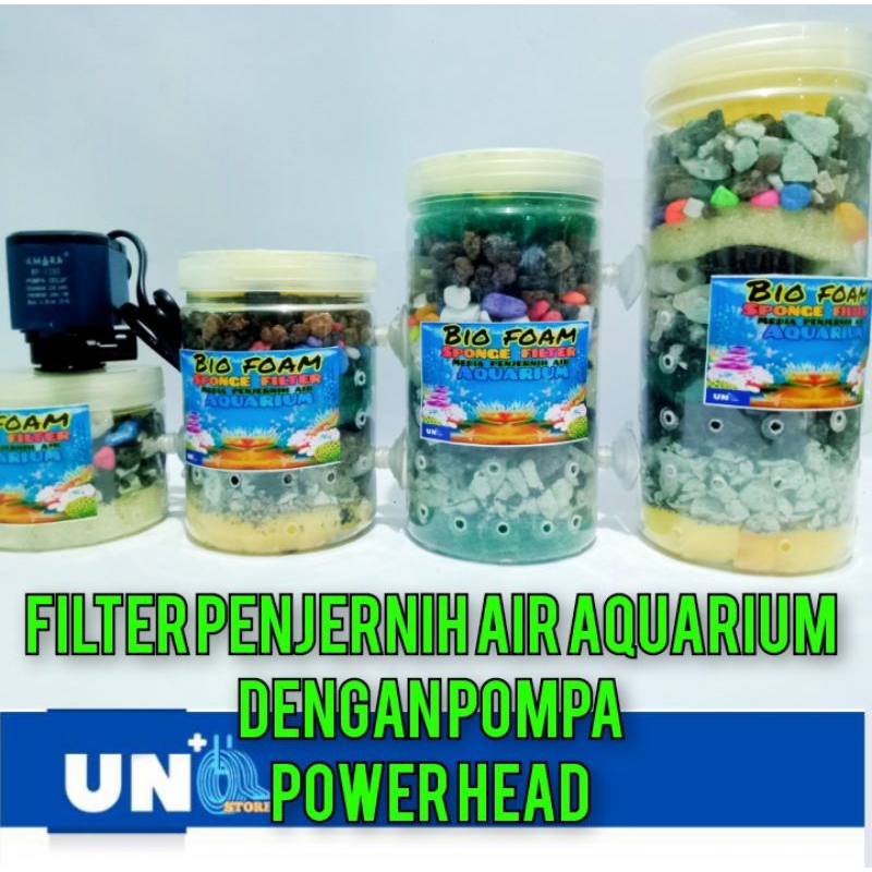 BIO FOAM POMPA AIR/POWER HEAD SPONGE FILTER PENJERNIH AIR AQUARIUM