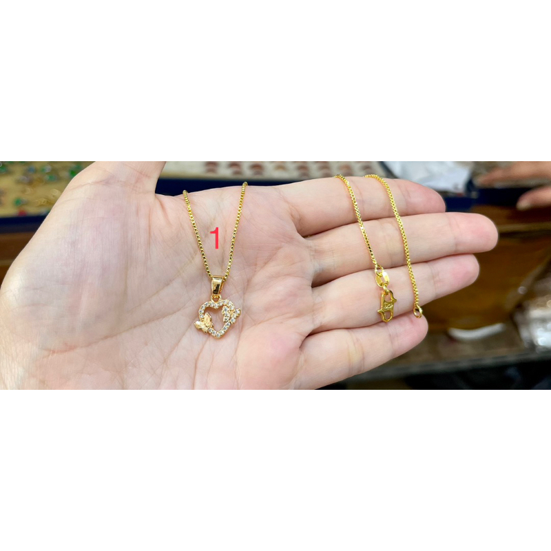 Fifi Fashion Kalung Liontin Cantik Model Perhiasan Lapis Emas K0041