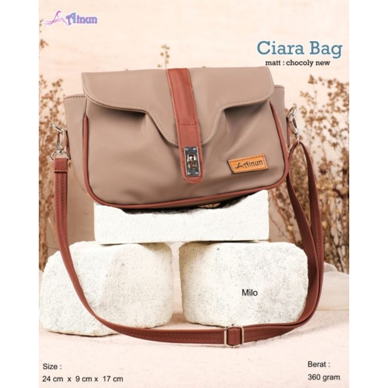 TAS SELEMPANG CIARA BAG BY AINUN BAHAN CHOCOLY ANTI AIR WATERPROOF PREMIUM