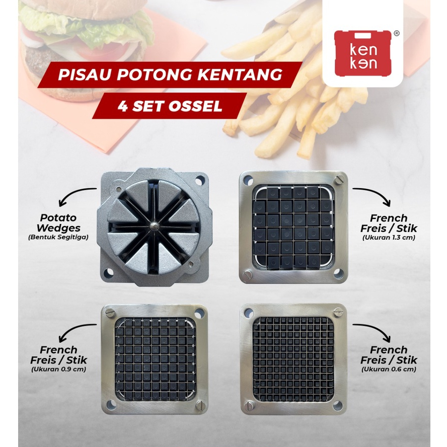 OSSEL Pisau Set Potong Kentang Pisau Potong Kentang Alat Potong Kentang Pisau Potong Kentang Ossel