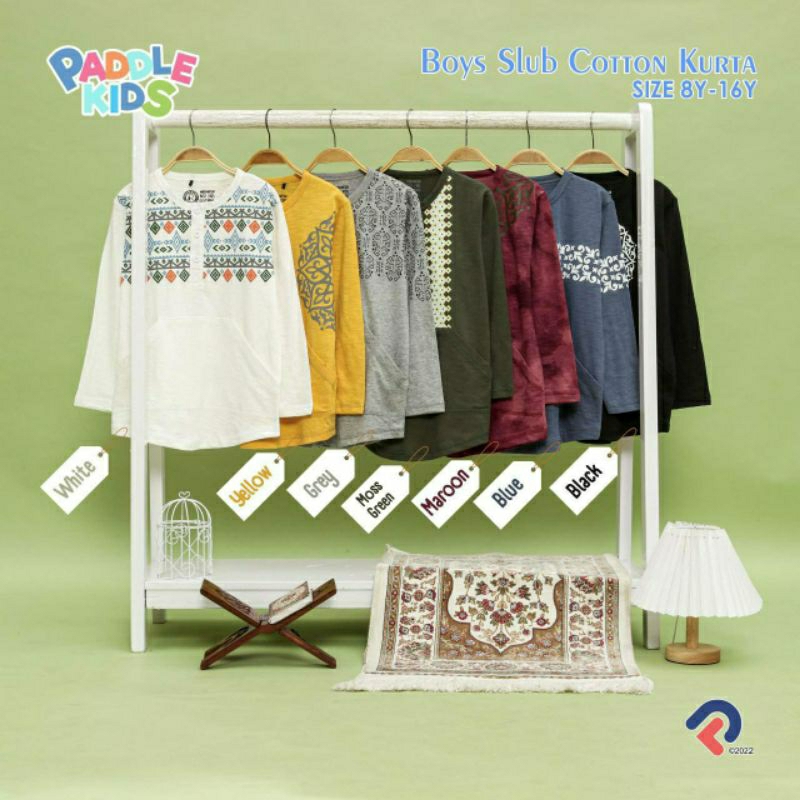 KOKO KURTA ANAK PADDLE BOY SLUB KATUN ANAK KURTA PADDLEKIDS SIZE 8-16t17