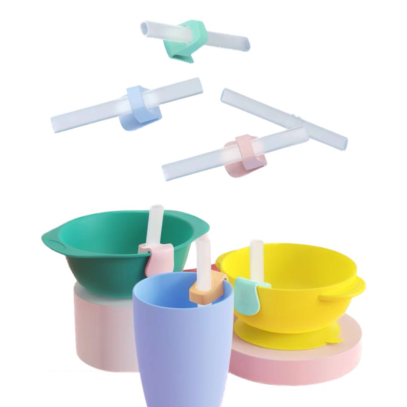 Sedotan Straw Clip / Clip and Straw Sedotan Anak / Sedotan Gelas Silikon