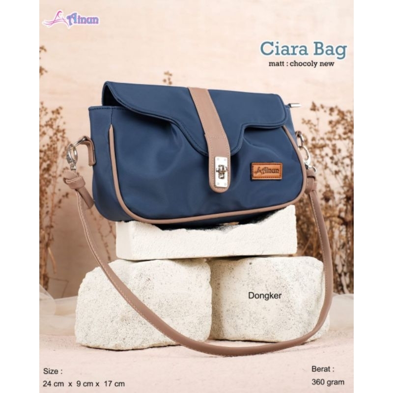 TAS SELEMPANG CIARA BAG BY AINUN BAHAN CHOCOLY ANTI AIR WATERPROOF PREMIUM