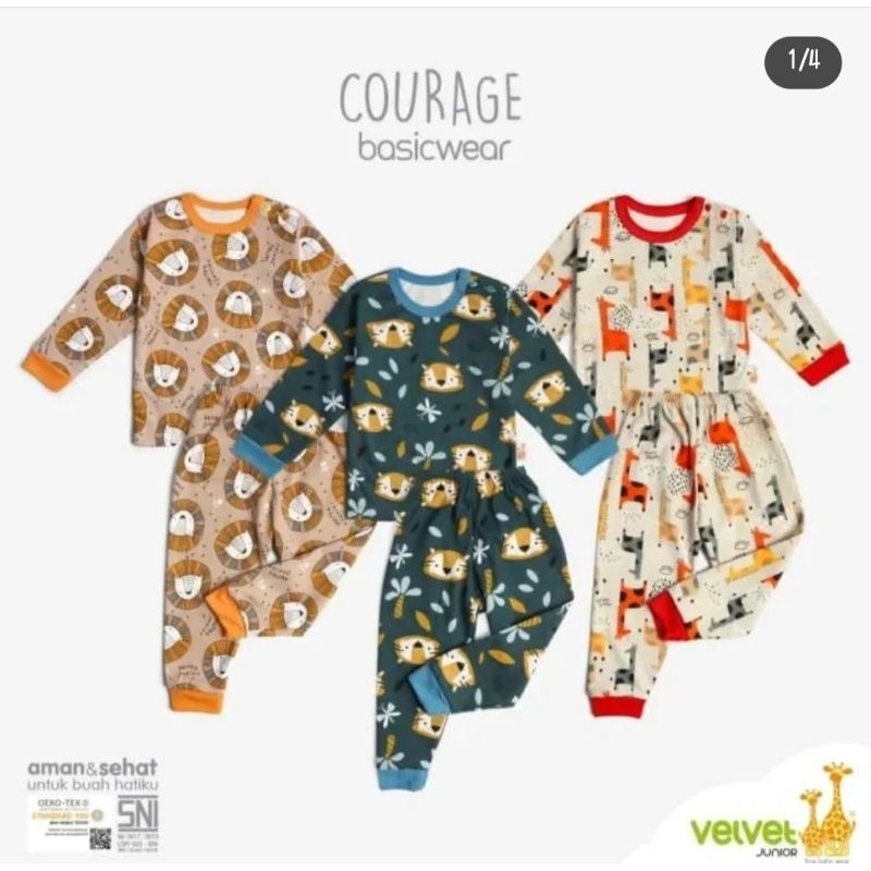 setelan panjang velvet junior courage size m,dan L