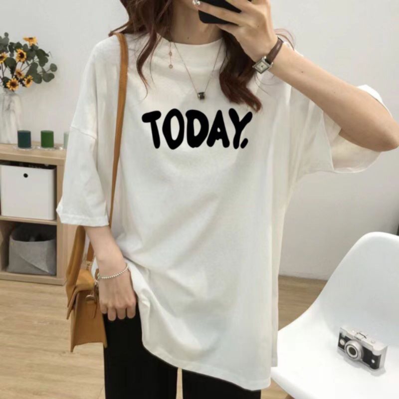 Today Printed Oversize T-Shirt 20246