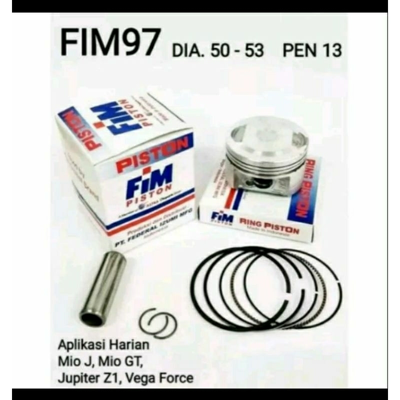 Piston Kit FIM Yamaha Mio J / Mio Gt / Jupiter Z1 Std (50) 50,5 mm / Seher Mio J