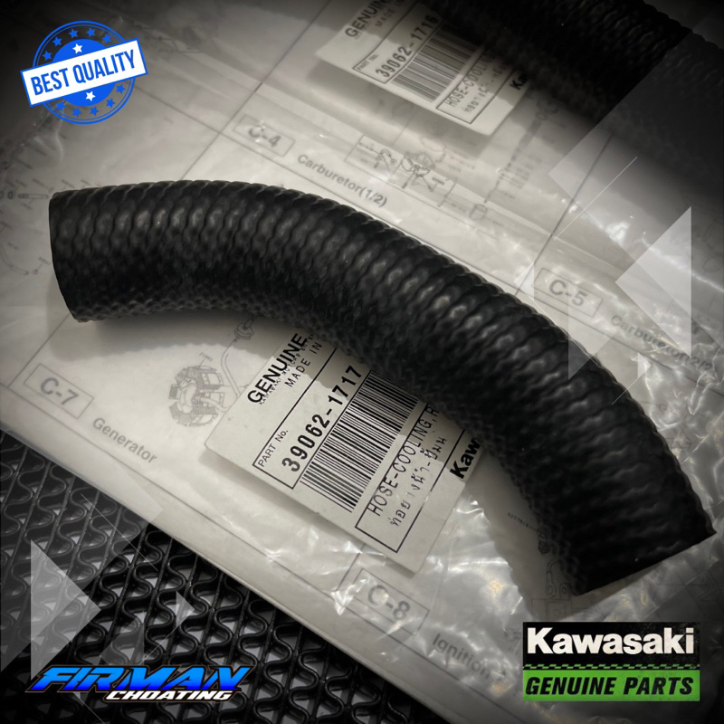 SELANG RADIATOR ATAS BAWAH HOSE COOLING RADIATOR HEAD NINJA RR ORIGINAL KAWASAKI • 39062-1717 (Bawah) • 39062-1716 (Atas)