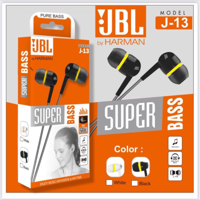 HEADSET JBL J13 SUPER BASS PREMIUM IMPORT HF / EARPHONE J-13 XTRA BASS