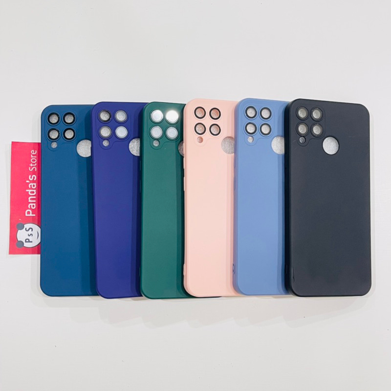 Case Realme C15 Lenspro Makaron Full Color Softcase Pro Lensa