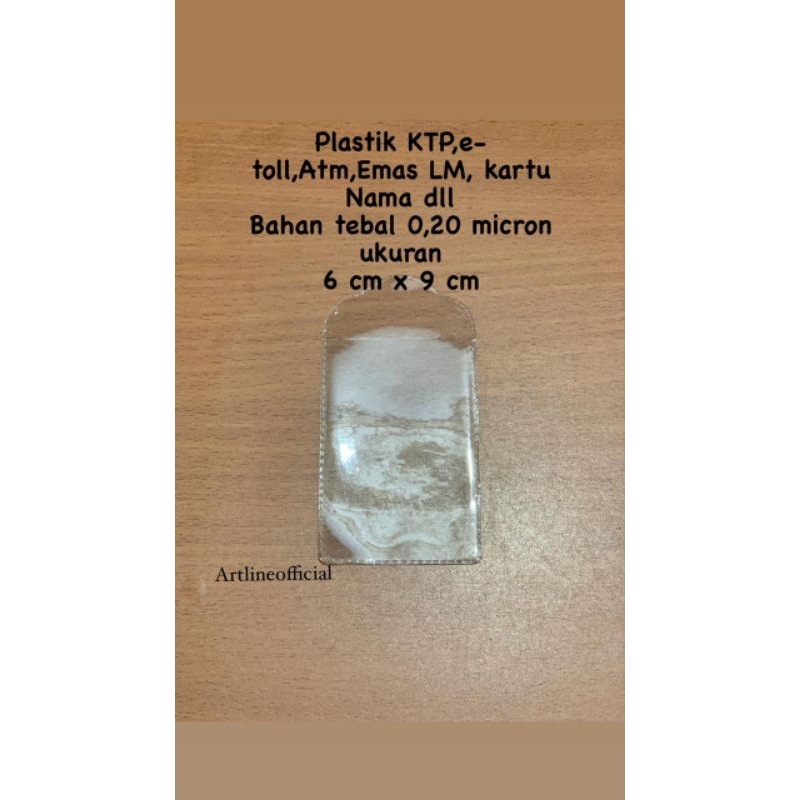 

Plastik cover KTP, e-toll, emas LM, kartu nama dll , ukuran 6x9 ketebalan 0,20 micron isi perpak 100 pcs