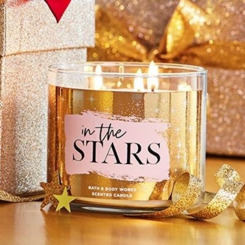 BATH AND BODY WORKS BBW IN THE STARS 3 WICK SCENTED CANDLE MADE WITH ESSENTIAL OILS 411 G