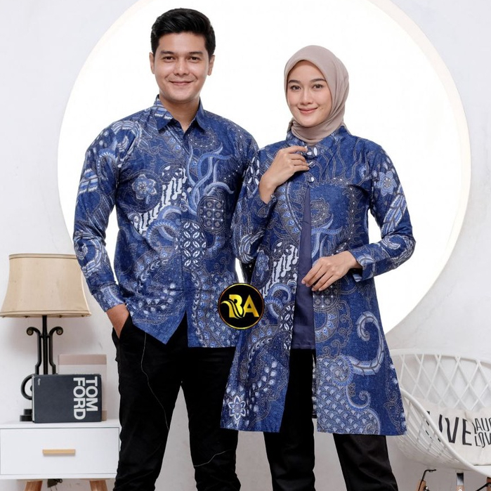 Batik Couple Modern Tunik Batik Wanita Atasan Batik Kerja Wanita Kantor