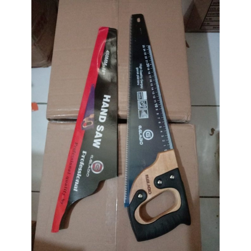 gergaji kayu 18 inchi elgladio gagang kayu karet triplek ragaji pemotong
harga tertera per 1 pcs bar