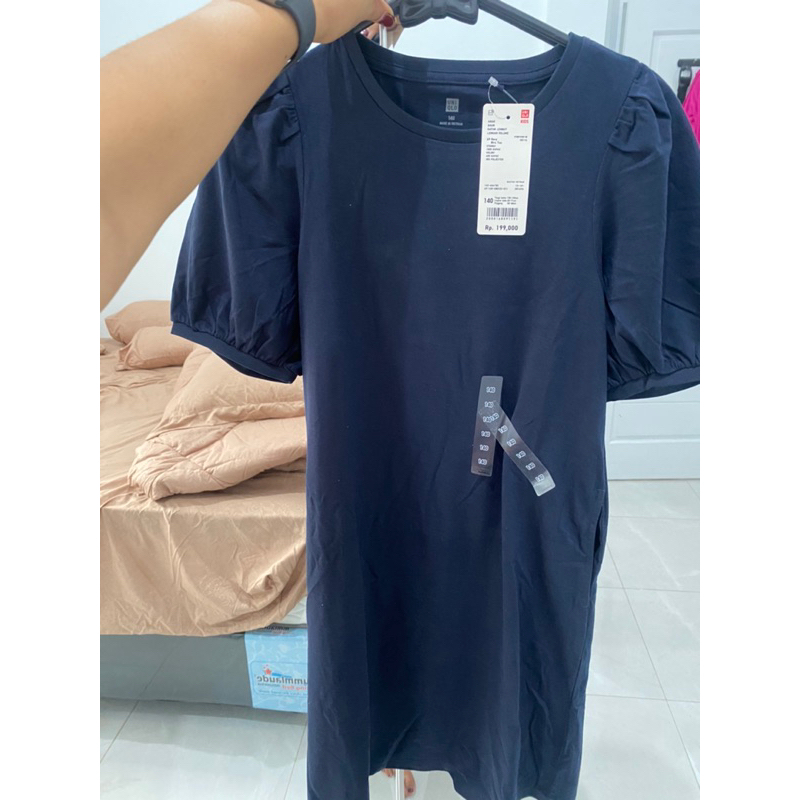 Dress Anak Uniqlo Original warna Navy sz 140/ setara sz S kecil untuk dewasa