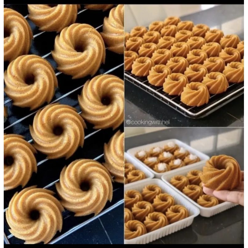 6 pcs, cetakan Twister besar plastik, cetakan puding, cetakan bolu,