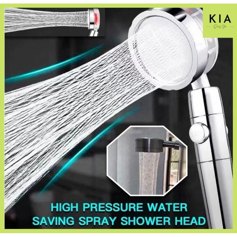 Kepala Shower Kamar Mandi Tekanan Tinggi Kipas Penyaring 360 Derajat Kepala Kran Mandi Baling Saringan Filter Hand Shower Turbo Fan