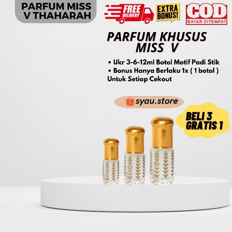 Misk Thaharah Original Parfum Miss V Miss Tahara Intimate Parfume Musk Thaharah 100 % Tanpa Campuran