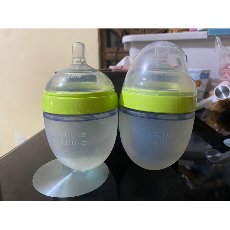 preloved botol susu COMOTOMO original green