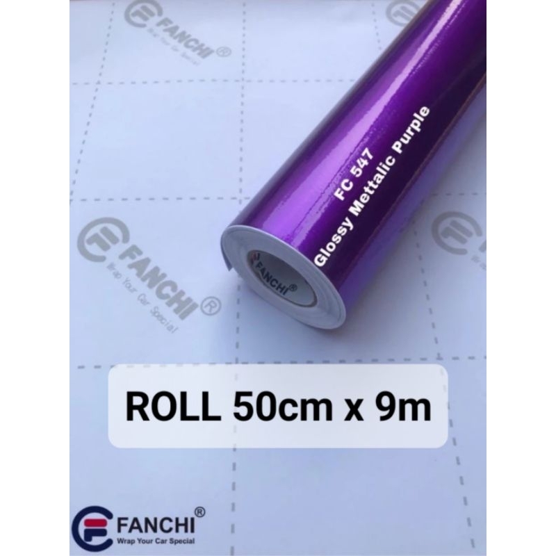 ROLL Sticker Fanchi FC547 Candy Glossy Metallic Purple 50cm×9m ROLL