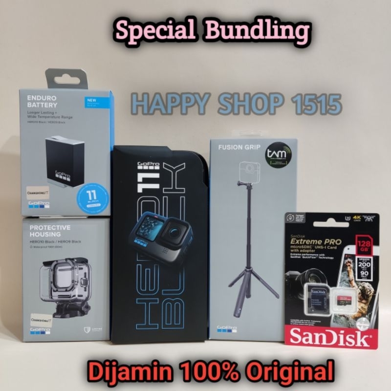 SPECIAL BUNDLE GOPRO HERO11 BLACK GARANSI RESMI ( hero 11 ) BNIB