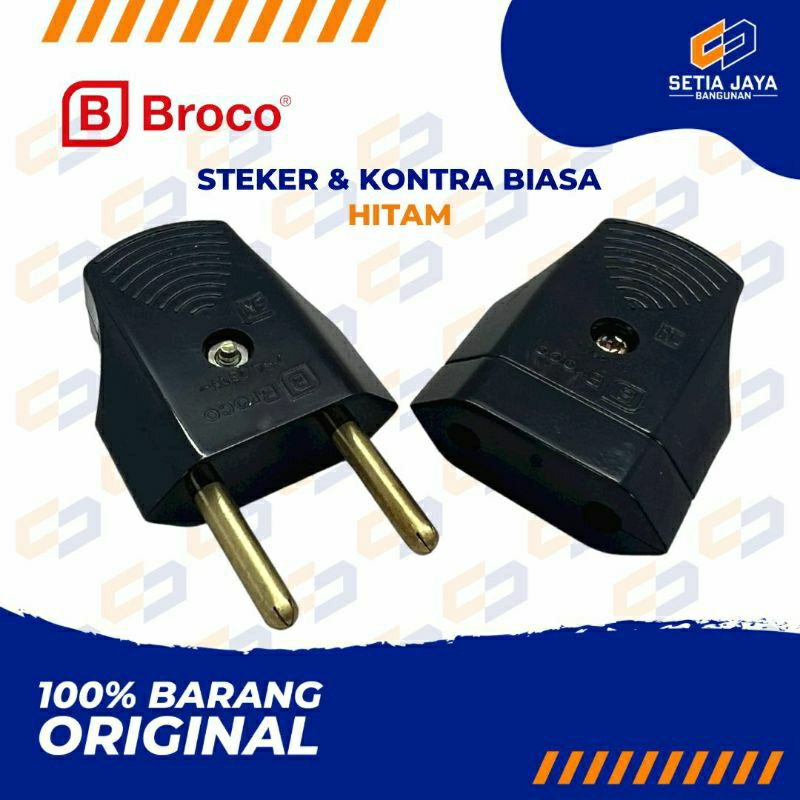 Steker / Colokan Gepeng / Biasa Listrik / Kabel Broco Tipis / Mini