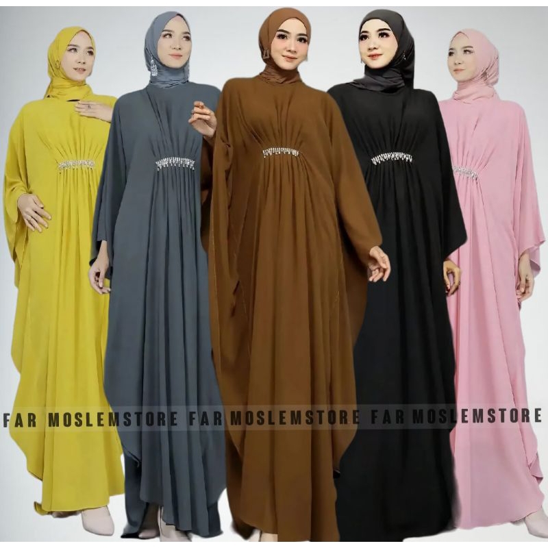 MARBELLA KAFTAN POLOS PAYET MUTIARA FULL FURRING/GAMIS KAFTAN CERUTY BABYDOLL/KAFTAN OVERSIZE KEKINIAN/FAR MOSLEMSTORE