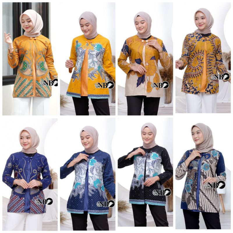 BLOUSE BATIK WANITA ATASAN BAJU BATIK WANITA KATUN