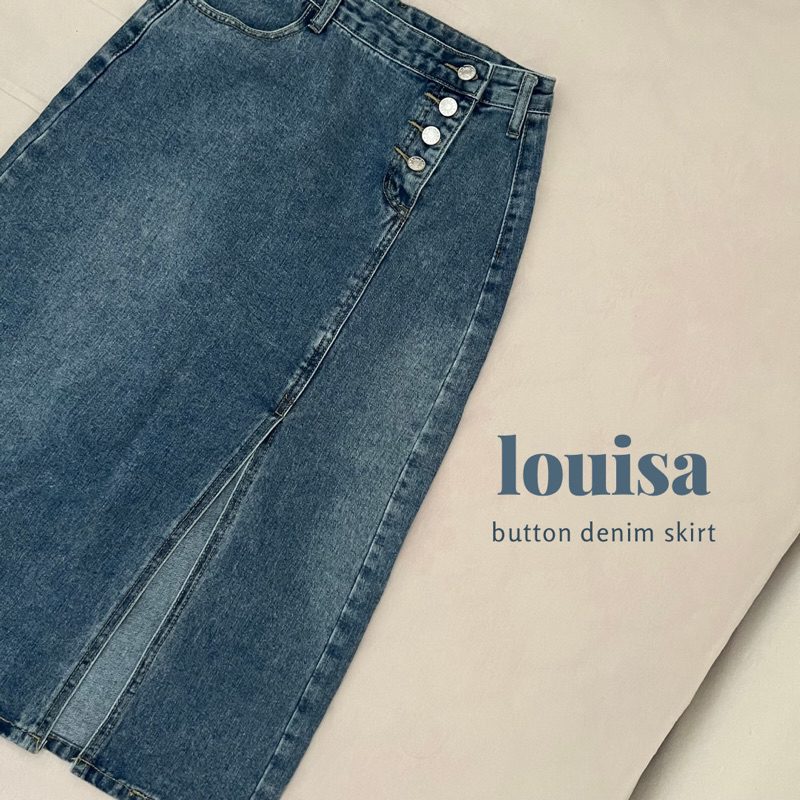 Louisa Button Denim Skirt