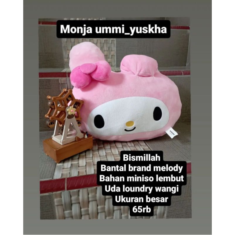 preloved Bantal  melody sandrio miniso minisolife original kado boneka anak