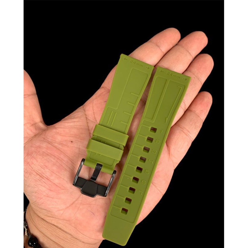 Strap Tali Jam Tangan Silicon tebal New model Hijau istimewa