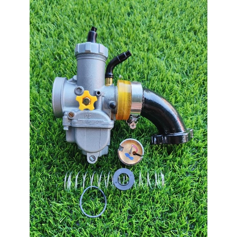 KARBU KARBURATOR PE 28 PE28 SKEP KUNINGAN + KARET INTAKE BEBEK JUPITER Z VEGA R RR SUPRA KARISMA SHOGUN GRAND SMASH REVO DLL