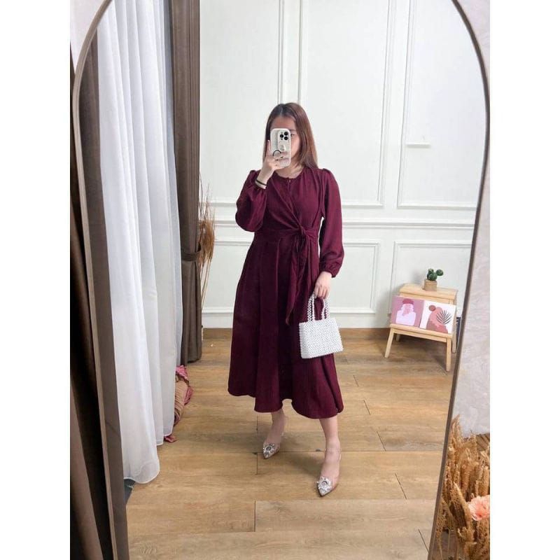 RISA MIDI/Dress remaja terbaru terlaris 2022/dress wanita kekinian