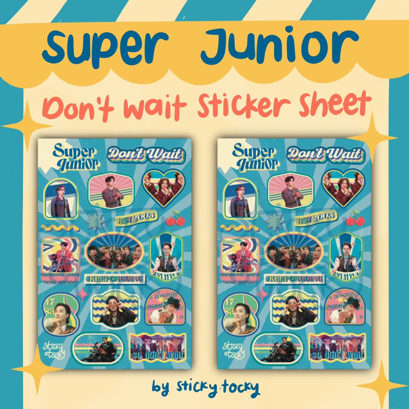 

Super Junior Don’t Wait Sticker Sheet Stiker Deco A6 Kiss Cut