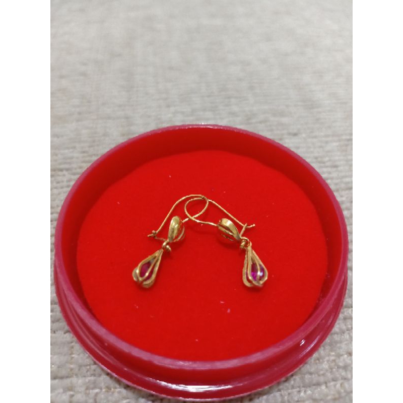 anting bandul Batu merah ½ gram