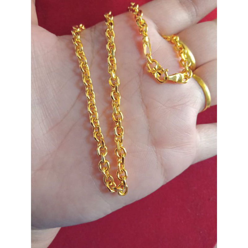 kalung Medan besar 45cm,50cm,60cm dan 75cm lapis emas 24 k