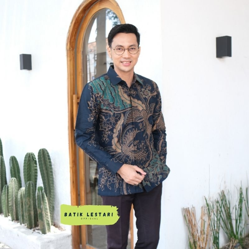 Baju Batik Pria Lengan Panjang Slim Fit Premium Modern Full Furing Katun Halus Sragenan