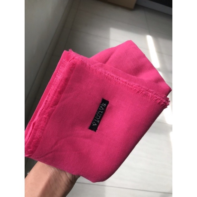 Fushia Saudia Rawis Fushia Hijab Segiempat Saudia Rawis Pink Fanta Hijab Segiempat Rawis Pink Fanta