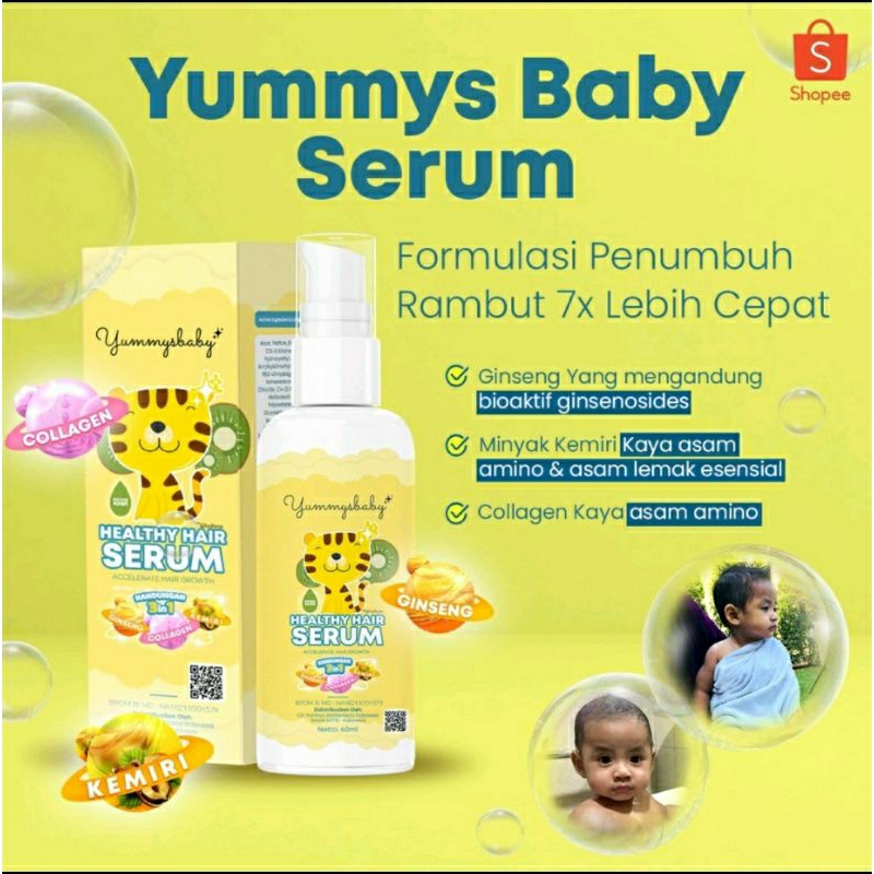 Yummys Baby Serum / Penumbuh rambut bayi