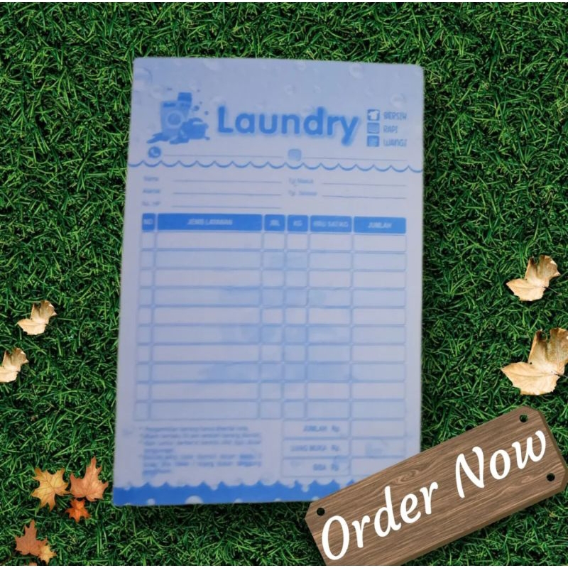 

NOTA LAUNDRY 2ply 1/4 folio / nota laundry 2 rangkap