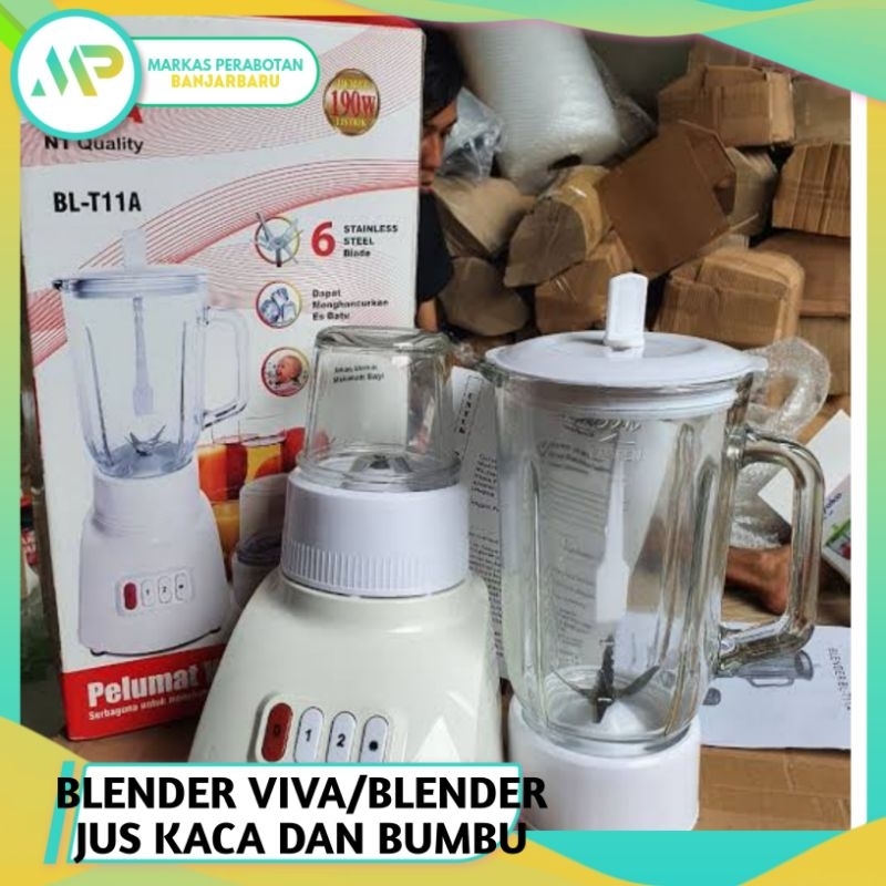 Blender Viva National BL T11A / Blender Viva Kaca 1,5 Liter / Blender Kaca 2in1 Viva National Qualit