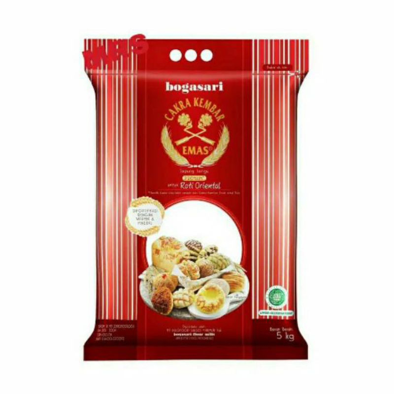

Tepung Cakra Kembar Emas Roti Oriental 5kg