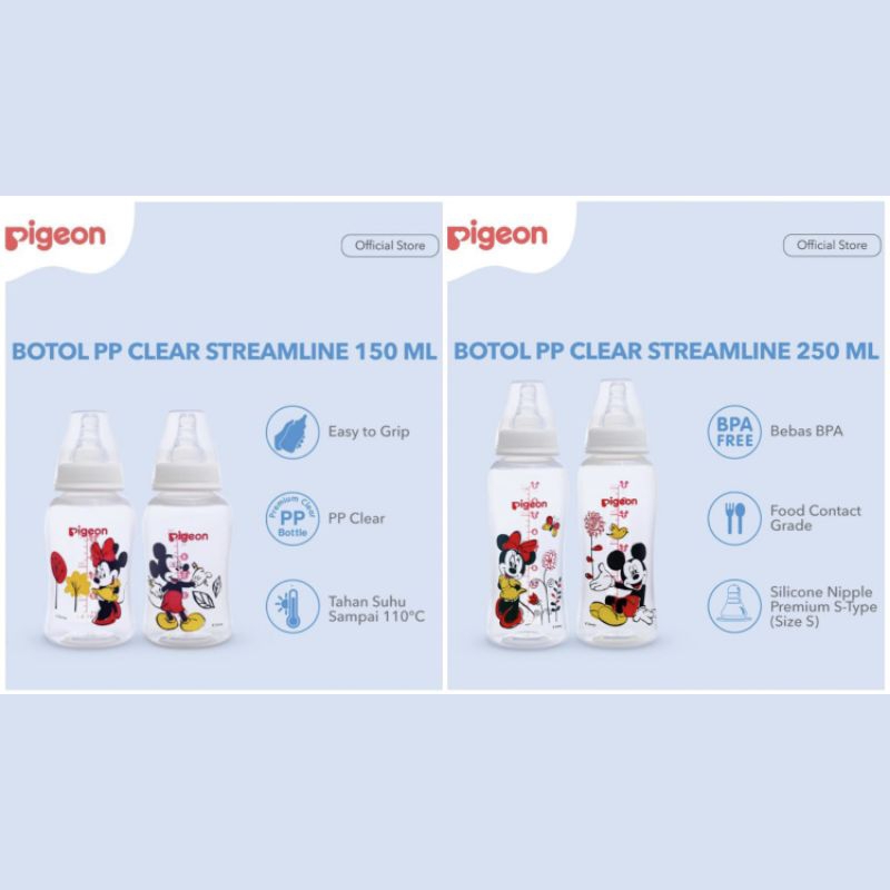 PIGEON BOTOL STREAMLN 150 MICKEY , PIGEON BOTOL PP STREAMLN B1G1 250 MINNIE B1G1